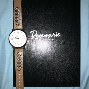 Rosemarie watch -NEW- brown and chain wristband